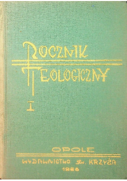 Rocznik teologiczny Śląska opolskiego Nr 1/68