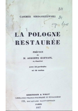 La Pologne Restauree 1927 r.