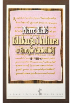 Edukacja i kultura w Europie Zachodniej VI - VIII w