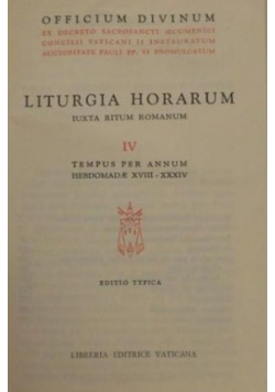 Liturgia Horarum Iuxta Ritum Romanum IV