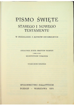 Pismo Święte Starego i Nowego Testamentu