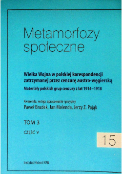 Metamorfozy społeczne Tom 3