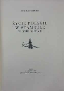 Życie polskie w Stambule w XVIII wieku