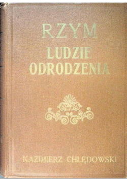 Rzym Ludzie odrodzenia 1933 r.