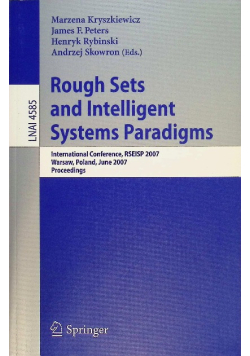Rough Sets and Intelligent Systems Paradigms