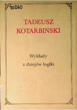 Wykłady z dziejów logiki