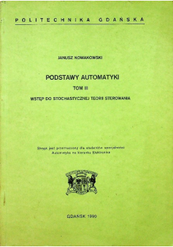 Podstawy automatyki Tom III