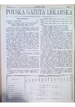Polska gazeta lekarska rok X Nr 1 do 52 1931 r.