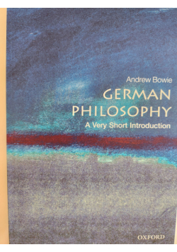 German philosophy a very short introduction