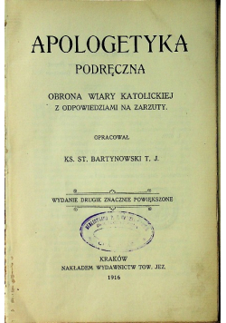 Apologetyka podręczna 1916 r.