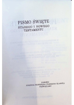 Pismo Święte Starego i Nowego Testamentu