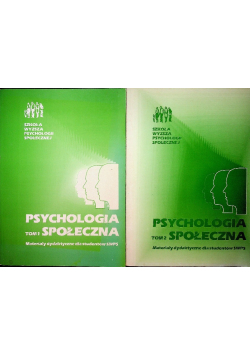 Psychologia społeczna Tom 1 i 2