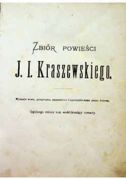 Zbiór Powieści Kraszewskiego ok 1874 r.