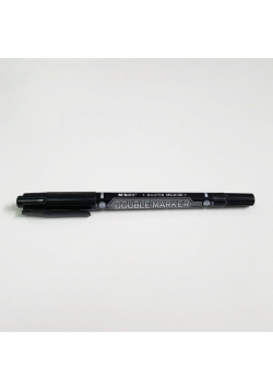 Marker dwustronny czarny Double (12szt) M&G