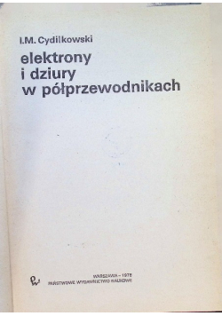 Elektrony i dziury w półprzewodnikach