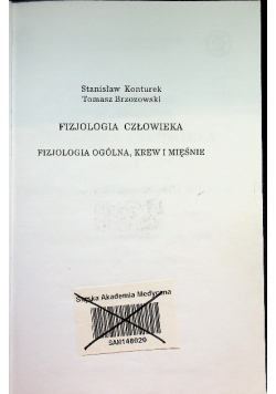 Fizjologia Człowieka Tom 1