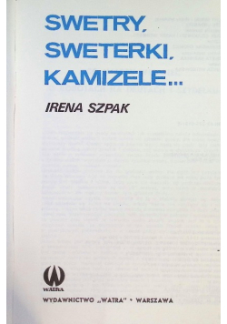 Książka Swetry, sweterki, kamizele