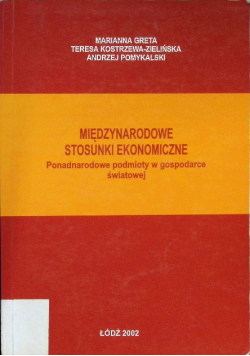 Międzynarodowe stosunki ekonomiczne