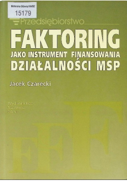 Faktoring jako instrument finansowania
