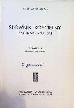 Słownik kościelny łacińsko polski