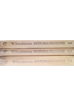 Historia filozofii Tom I do III