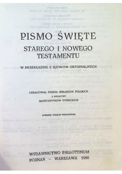 Pismo Święte Starego i Nowego Testamentu