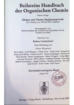 Beilsteins handbuch der organischen  Chemie Vol 22 / 8