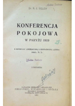 Konferencja pokojowa w Paryżu 1919 1921 r.