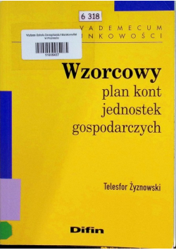 Wzorcowy plan kont jednostek gospodarczych