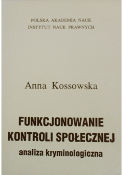 Funkcjonowanie kontroli społecznej