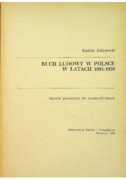Ruch ludowy w Polsce w latach 1895 - 1939