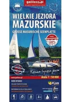 Mapa - Wielkie Jeziora Mazurskie 1:50 000