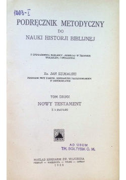 Podręcznik metodyczny do nauki historii biblijnej 1928 r.