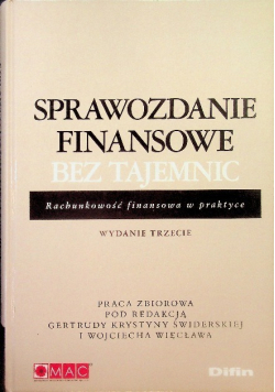 Sprawozdanie finansowe bez tajemnic