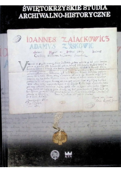 Świętokrzyskie studia archiwalno historyczne