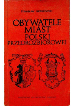 Obywatele miast Polski przedrozbiorowej