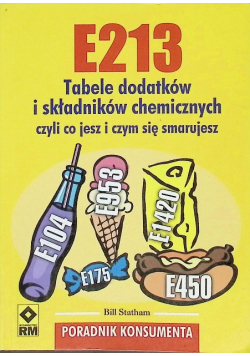 E213 Tabele dodatków i składników chemicznych
