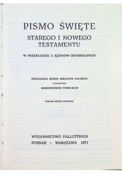 Pismo święte Starego i Nowego Testamentu
