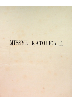 Missye katolickie 1884r.