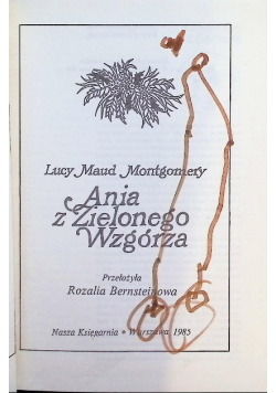 Ania z Zielonego Wzgórza