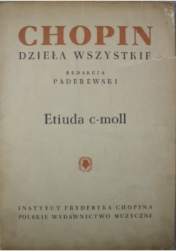 Chopin dzieła wszystkie Etiuda c moll