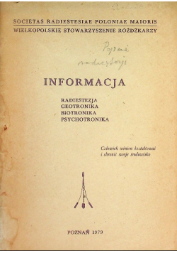 Informacja radiestezja geotronika biotronika psychotronika