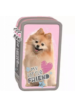 Piórnik potrójny z wyposażeniem Sweet Pomeranian