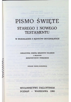 Pismo Święte Starego i Nowego Testamentu