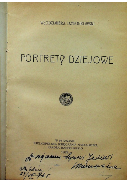 Portrety dziejowe 1928 r.