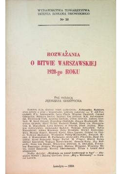 Rozważania o bitwie warszawskiej 1920-go roku