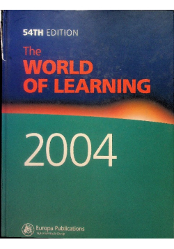 The World Of Learning 2004