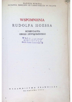 Wspomnienia Rudolfa Hoessa