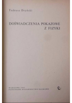 Doświadczenia pokazowe z fizyki