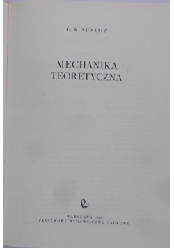 Mechanika teoretyczna